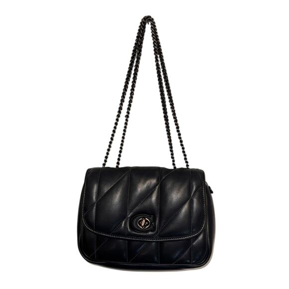COACH Quilted Pillow Madison Shoulder & Crossbody Bag in Black Nappa Leather - Picture 3 of 16